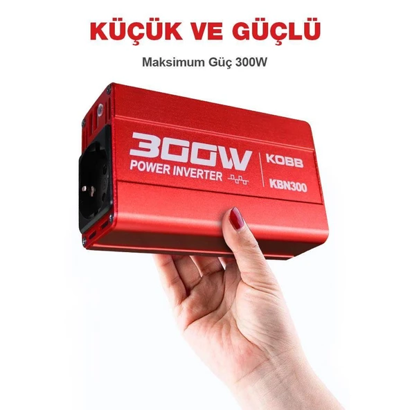 KOBB KBN300  Modifiye Sinüs Dönüştürücü İnvertör 12V/220V 300Watt - 4
