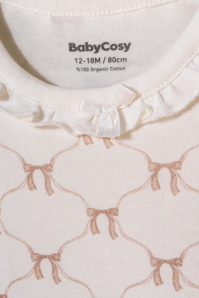 Bebek 2li Kısa Kollu Zıbın Body - Bebek, Yenidoğan %100 Organik Pamuk - csy8168 - 7