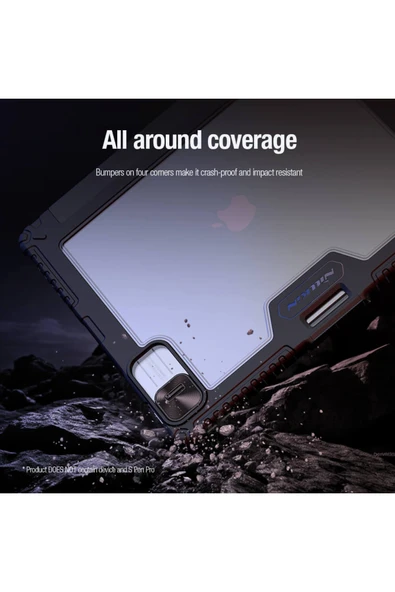 Cisteen NİLLKİN Apple iPad Pro 11 M4 2024 Yatay ve Dikey Standlı Darbe Dayanıklı Tablet Kılıfı - Resim 3