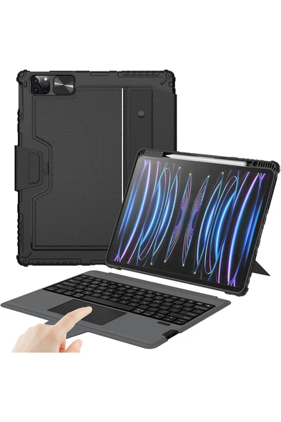 Cisteen Nillkin iPad Pro12.9Klavyeli Kılıf 6.Nesil,touchpad,KalemTutucu,KameraKoruma 5./4./3.Nesil ileUyumlu ürün görseli 1