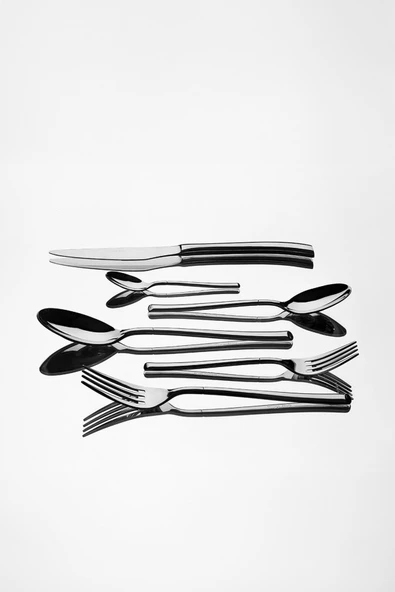 Nehir Elegance Sade 12 Kişilik 72 Parça Kutulu Çatal Kaşık Bıçak Takımı - 4