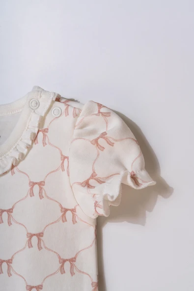 Bebek 2li Kısa Kollu Zıbın Body %100 Organik Pamuk, Bebek-Yenidoğan-CSY8137 - 4