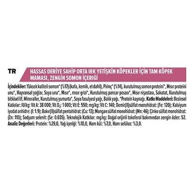 Pro Plan Medium Adult Sensitive Skin Somonlu Orta Irk Yetişkin Köpek Maması 14Kg - Resim 6