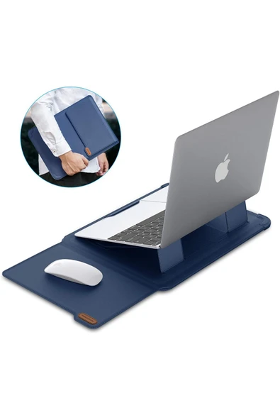 Cisteen Nillkin15.6inç MacBook KılıfStandlı MausePed Vegan Deri Laptop Çantası - Resim 2