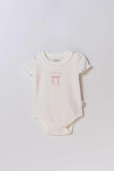 Bebek 2li Kısa Kollu Zıbın Body %100 Organik Pamuk, Bebek-Yenidoğan-CSY8137 - 5