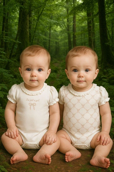 Bebek 2li Kısa Kollu Zıbın Body %100 Organik Pamuk, Bebek-Yenidoğan-CSY8137