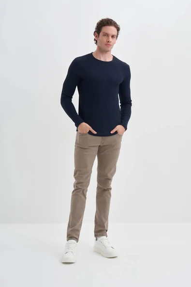 Cazador Waffle Rahat Kumaş %100 Pamuklu Slim Fit Sweatshirt-51640 ürün görseli 1