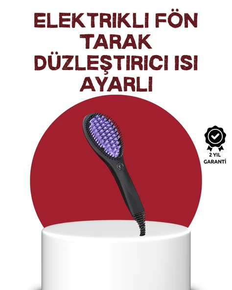 Elektrikli Seramik Düzleştirici Tarak Evde Profesyonel Saç Bakımı İçin