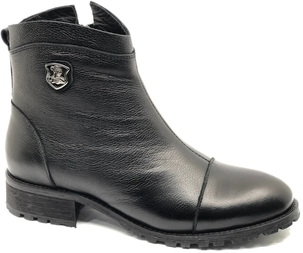 Venüs Marsel Hakiki Deri Düz Kaymaz Taban Ortopedik Kadın Bot - Resim 3