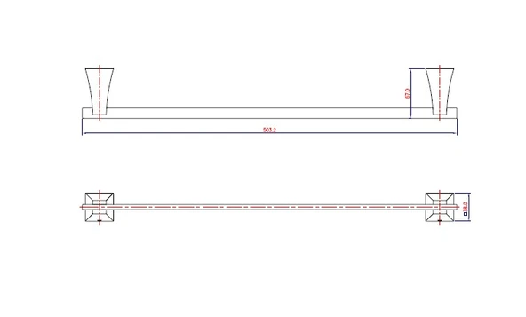 Bocchi Padova Uzun Havluluk 50 cm Krom 3017-0019 - 2