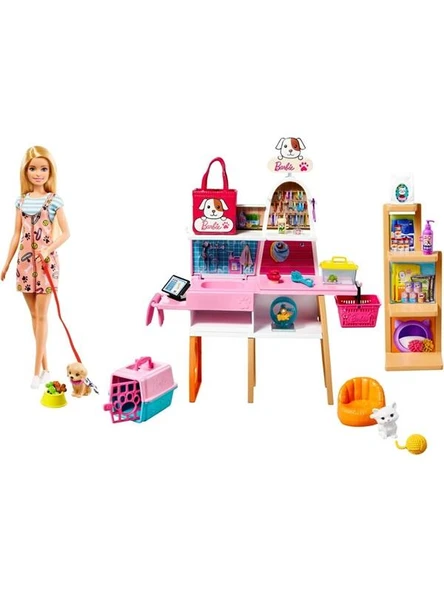 Barbie ve Evcil Hayvan Dükkanı Oyun Seti GRG90 ürün görseli