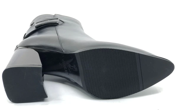 Venüs Sazreen Hakiki Deri Ortopedik Topuklu Kadın Bot - Resim 6