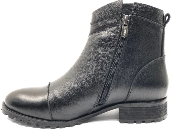 Venüs Marsel Hakiki Deri Düz Kaymaz Taban Ortopedik Kadın Bot - Resim 4