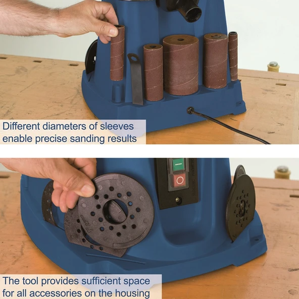 Scheppach OSM100 Salınımlı Silindirik Zımpara Makinesi - 4