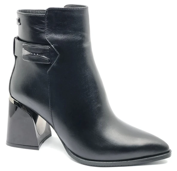 Venüs Sazreen Hakiki Deri Ortopedik Topuklu Kadın Bot - Resim 3