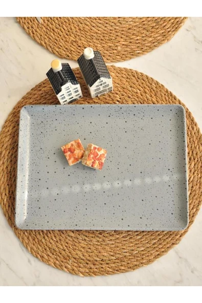 Mart Marble Green Dikdörgen Servis tabağı 20 x 27 ürün görseli 1