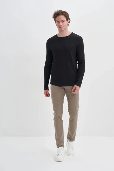 Cazador Waffle Rahat Kumaş %100 Pamuklu Slim Fit Sweatshirt-51640 ürün görseli 1