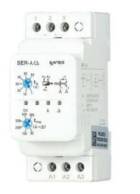 Entes 10/30/60sn Yassı Tip Yıldız Üçgen Röle 24vac/Dc-220vac M4091 ürün görseli 1