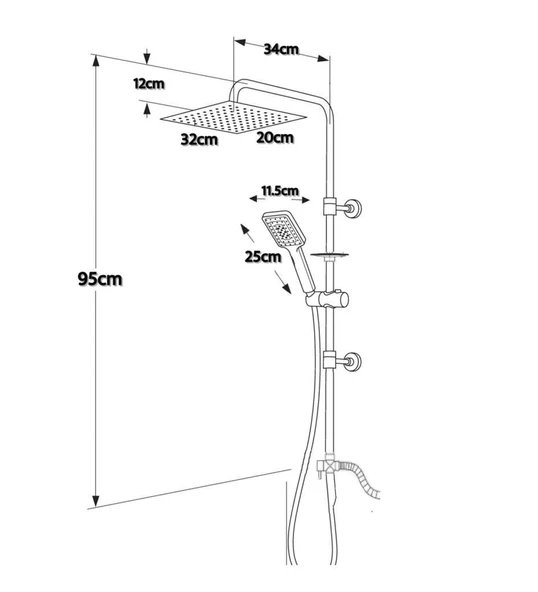 Artema Solid S Banyo Bataryası + Doppo Prime Lux Tepe Duş Sistemi - Resim 8