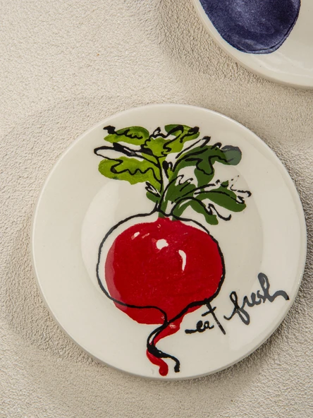 All Vegetables 5 Parça Pizza Servis Seti- El Boyama - Resim 3