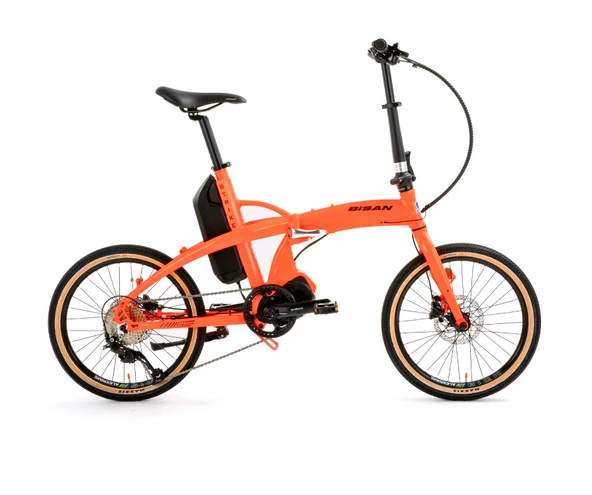 Bisan E-Folding Strike Elektrikli Katlanır Bisiklet (Neon Turuncu) ürün görseli