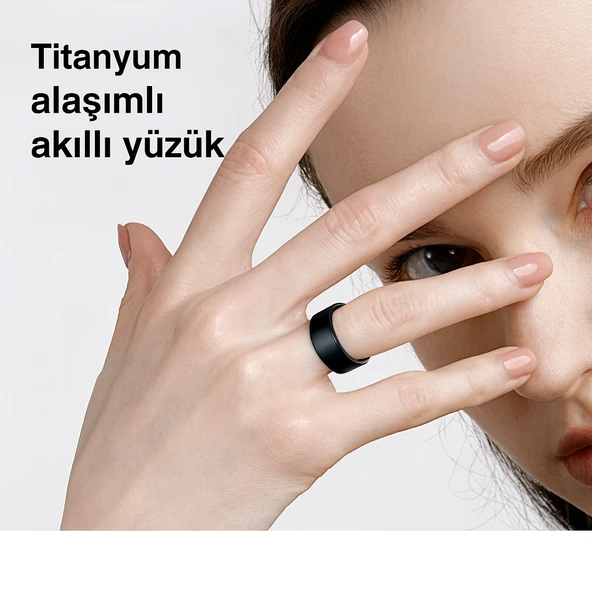 Akıllı Yüzük  Kalp Atışı, Uyku, Adım ve Kan Oksijen Takibi Sağlığınızı Parmak Ucunuzda Takip Edin - 5