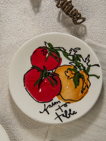 All Vegetables 5 Parça Pizza Servis Seti- El Boyama - Resim 5