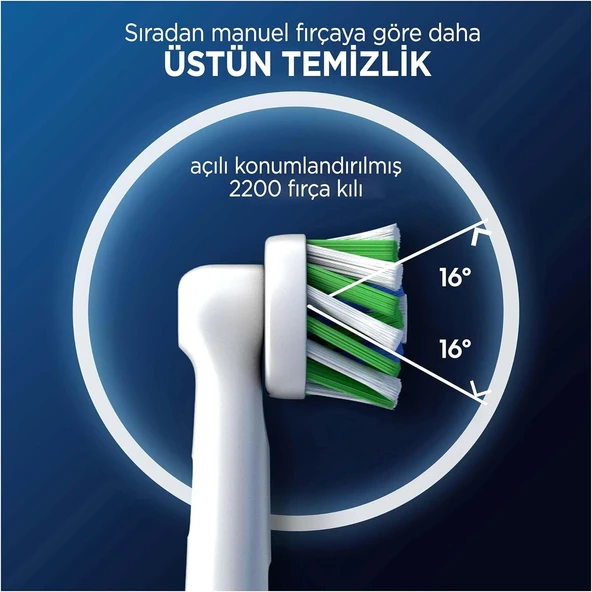 Oral-B Cross Action Şarjlı Diş Fırçası Yedek Başlığı 6 Adet - 5