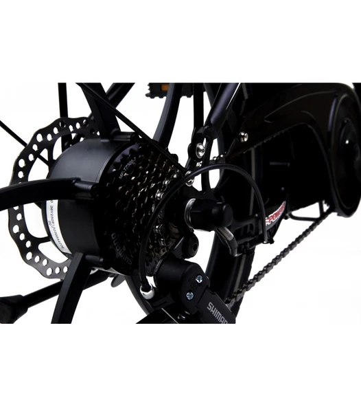 Vodin Beep 5 Elektrikli Katlanır Bisiklet (Siyah-Kırmızı) - Resim 3