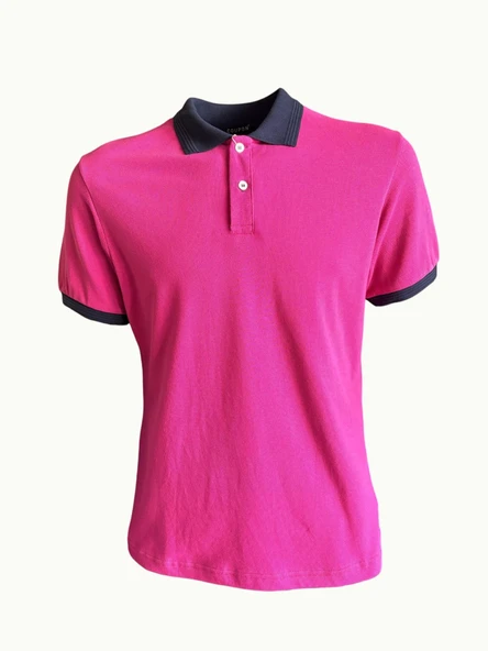 Polo Yaka T-shirt - Fuşya ürün görseli