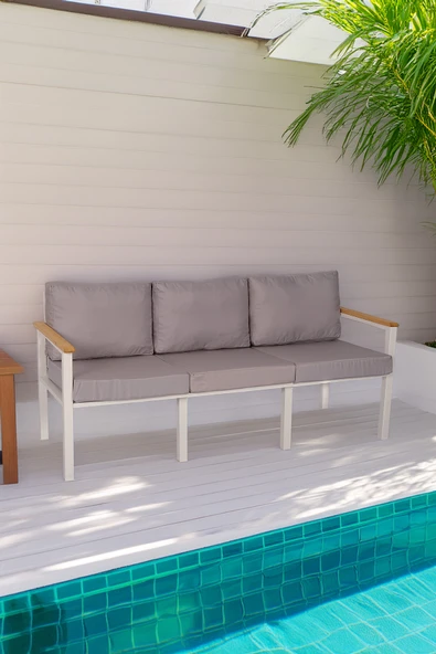 NEOKAS  Balkon Mobilyası, Bahçe Takımı, 1 üçlü Koltuk, Kafe Koltuğu, Bekleme Alanı Koltuğu ürün görseli