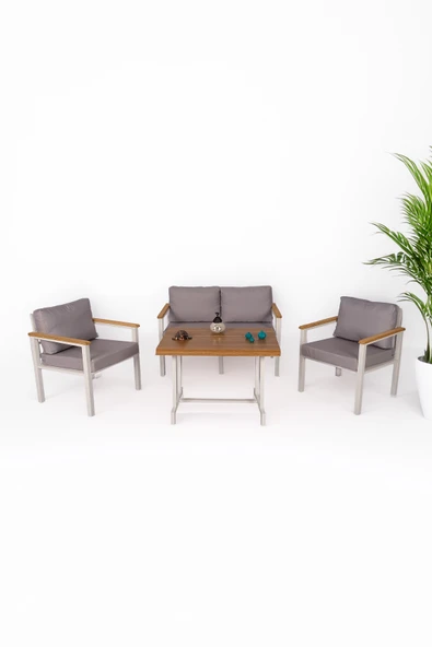 NEOKAS  Balkon Mobilyası, Bahçe Takımı, 1+1+2+Masa, Kafe Koltuğu, Bekleme Alanı Koltuğu ürün görseli