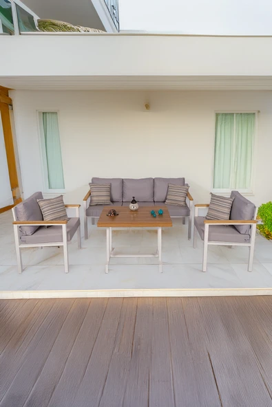 NEOKAS  Bahçe Takımı, Balkon Mobilyası, 1+1+3+Masa, Kafe Koltuğu, Bekleme Alanı Koltuğu ürün görseli