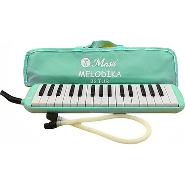 32 Tuşlu Melodika Bez Çantalı -Pastel Yeşil - 2