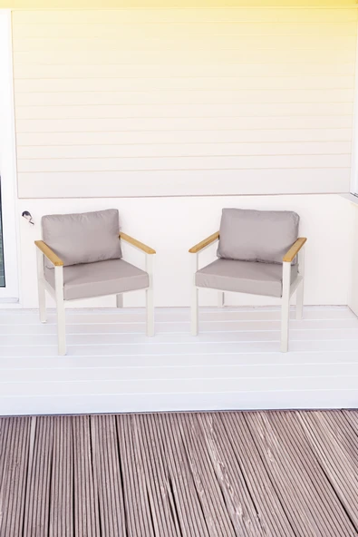 NEOKAS  Balkon Mobilyası, Bahçe Takımı, 2 Tekli Koltuk, Kafe Koltuğu, Bekleme Alanı Koltuğu - Resim 5