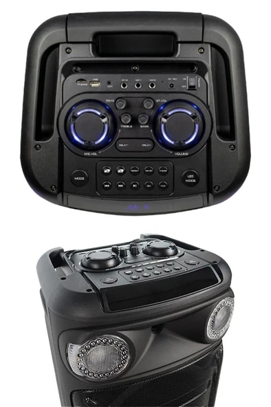 Midex 1100 Watt Mikrofonlu Karaoke Eğlence Işıklı Ses Sistemi MXR-1100 (Bluetooth Kayıt Usb Şarjlı) - 6