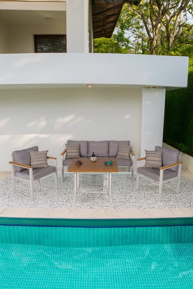 NEOKAS  Bahçe Takımı, Balkon Mobilyası, 1+1+3+Masa, Kafe Koltuğu, Bekleme Alanı Koltuğu - Resim 3