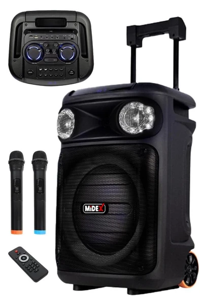 Midex 1100 Watt Ekholu Kablosuz Mikrofonlu Şarjlı Mevlüt Anfisi MXR-1100 (Bluetoth Usb) - 2