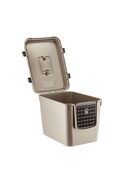 Pribor HZ-500 Xxl 3 Fonksiyonlu Açık / Kapalı Kedi Tuvaleti ve Taşıma Çantası Bej 56 x 40 x 43 Cm - Resim 6