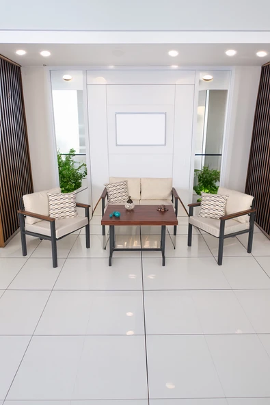 NEOKAS Balkon Mobilyası, Metal Oturma Grubu, Balkon Seti, Kafe Koltuğu, Teras Takımı,  1 + 1 + 2 + M - Resim 4