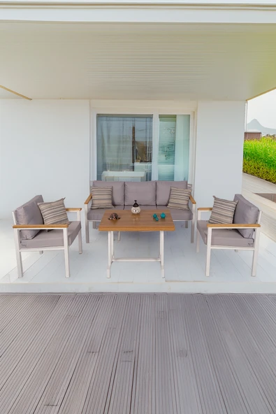 NEOKAS  Bahçe Takımı, Balkon Mobilyası, 1+1+3+Masa, Kafe Koltuğu, Bekleme Alanı Koltuğu ürün görseli