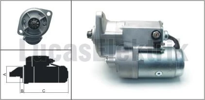 Chevrolet Mars Motoru 12v 2,2kw 9dis Chevrolet Luv 2,2l,s10,s15 - Lucas Les0329 - Resim 1