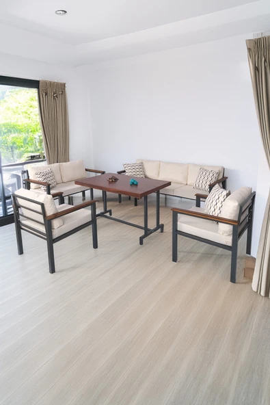 NEOKAS Metal Balkon Seti, Bahçe Takımı, Kafe Koltuğu, Bekleme Alanı Koltuğu, Oturma Grubu 1 + 1 + 2 + 3 + M - Resim 2