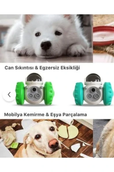 Yeni Nesil Kedi ve Köpek İnteraktif Mama Dağıtıcı Ödül Maması Atıcı Robot - 3