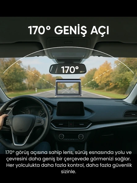 Mieco X8 Wifi /4k Uhd/ 170 Ultra Geniş Açı/ Kör Nokta / Adas/ Ön + Arka Araç Kamerası + Hafıza Kartı Hediyeli - Resim 9