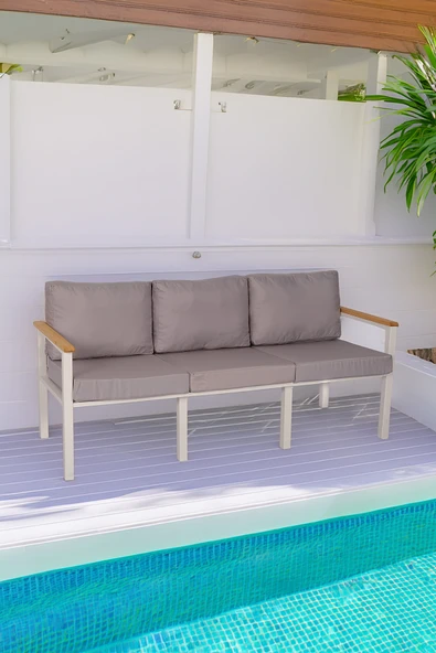 NEOKAS  Balkon Mobilyası, Bahçe Takımı, 1 üçlü Koltuk, Kafe Koltuğu, Bekleme Alanı Koltuğu - Resim 3