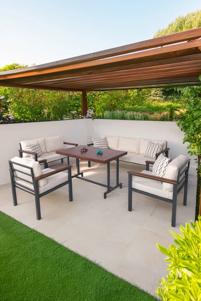 NEOKAS Metal Balkon Seti, Bahçe Takımı, Kafe Koltuğu, Bekleme Alanı Koltuğu, Oturma Grubu 1 + 1 + 2 + 3 + M ürün görseli