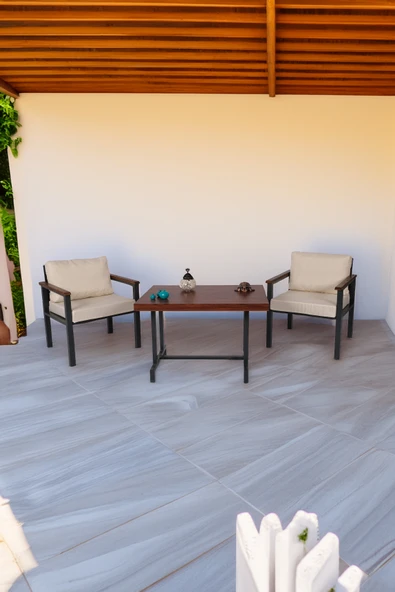 NEOKAS Balkon Mobilyası, Metal Oturma Grubu, Balkon Seti, Kafe Koltuğu, Teras Takımı, 2 Tekli Koltuk + 1 Adet Masa ürün görseli
