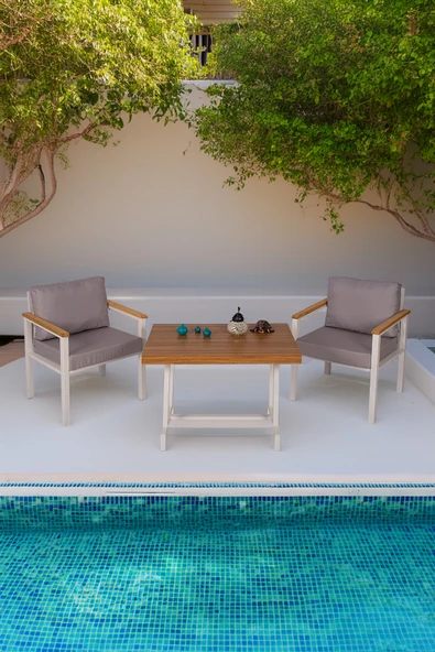 NEOKAS  Balkon Mobilyası, Bahçe Takımı, 1+1+Masa, Kafe Koltuğu, Bekleme Alanı Koltuğu - Resim 5