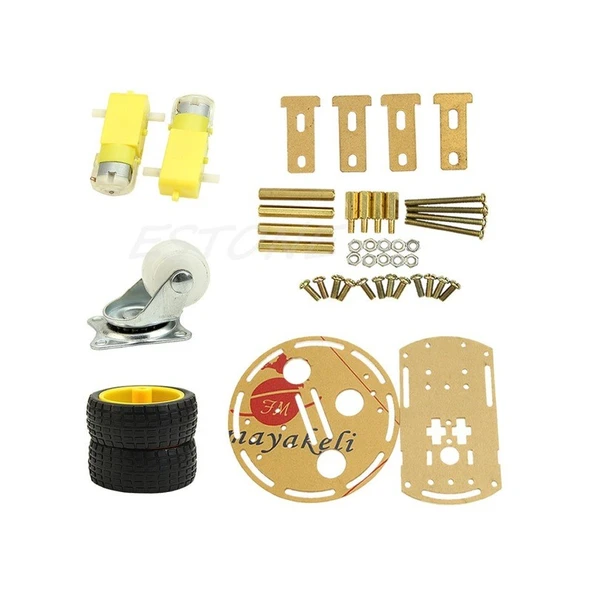 2WD Çift Kat Disk Mini Mobil Araç Kiti - Demonte - 1